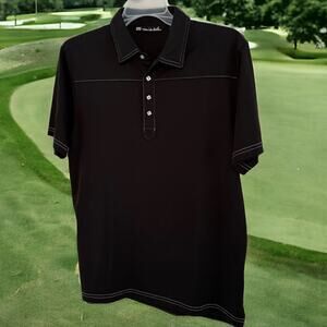 Travis Mathew Golf Polo Shirt Mens size Large contrast stitching preppy